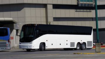 white charter bus
